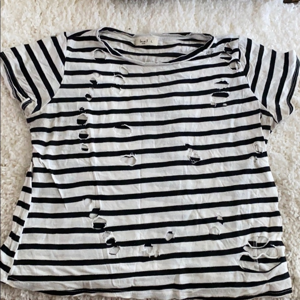 Stripes and cut up holes